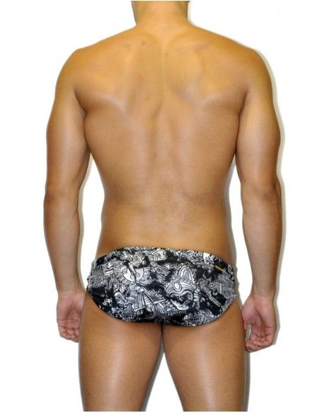 BAÑADOR HOMBRE WATERPOLO DS TOTEM BLACK