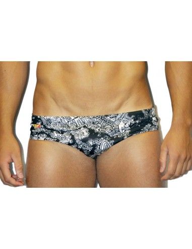 MEN'S WATERPOLO DS SWIMSUIT TOTEM BLACK