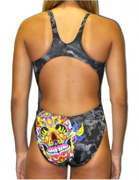 DS SKULL WIDE STRAP SWIMSUIT