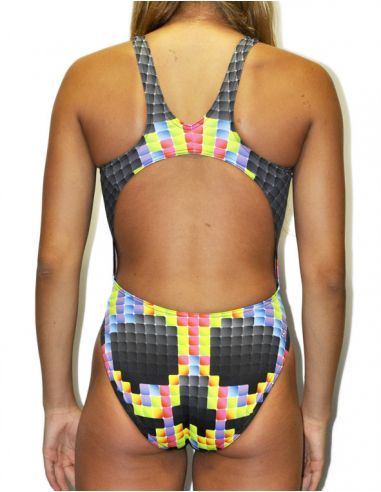 Woman Swimsuit DS PIXEL- Excellent chlorine resistance, wide strap.