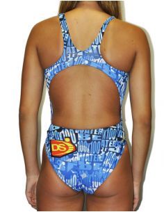 BAÑADOR NATACIÓN DS WATER- resistente al cloro, tira ancha. 2