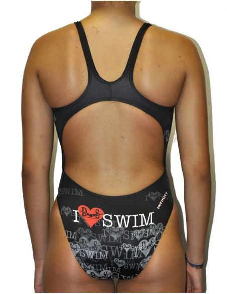 FRAU BADEANZUG SCHWIMMEN TA I LOVE SWIM