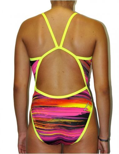 FRAU BADEANZUG SCHWIMMEN AMANECER