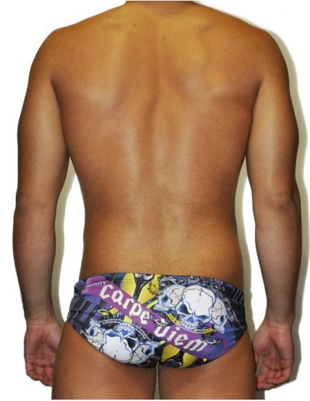 Bañador hombre waterpolo CARPE DIEM - doble capa y resistente al cloro.