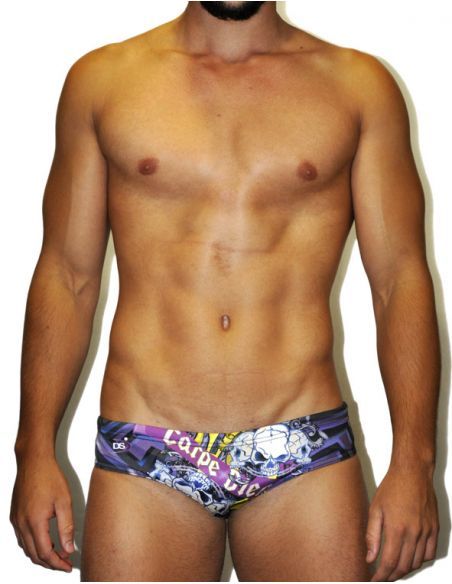 MEN'S WATERPOLO DS SWIMSUIT CARPE DIEM, Double-layered & excellent chlorine resistance.