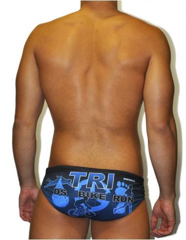 Bañador hombre waterpolo TRI - doble capa y resistente al cloro.