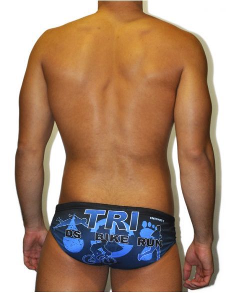 Bañador hombre waterpolo TRI - doble capa y resistente al cloro.