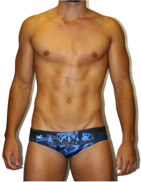 MEN'S WATERPOLO DS SWIMSUIT TRI, Double-layered & excellent chlorine resistance.