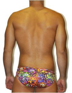 MEN'S WATERPOLO DS SWIMSUIT MONSTERS, Double-layered & excellent chlorine resistance. 2