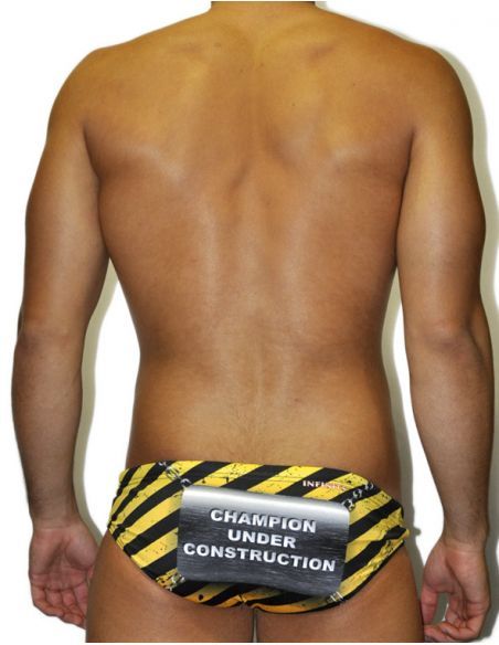 MEN'S WATERPOLO DS SWIMSUIT CHAMPION, Double-layered & excellent chlorine resistance.