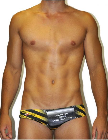 MEN'S WATERPOLO DS SWIMSUIT CHAMPION, Double-layered & excellent chlorine resistance.