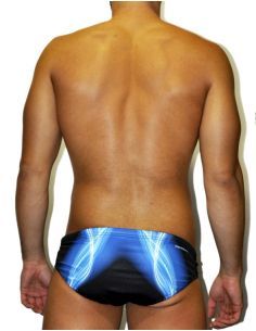 Bañador hombre waterpolo LASER - doble capa y resistente al cloro. 2