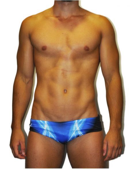 Bañador hombre waterpolo LASER - doble capa y resistente al cloro.