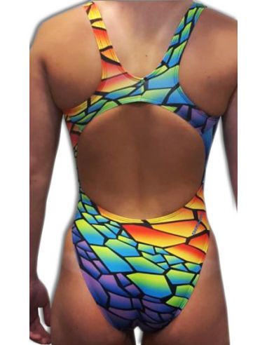 DS MOSAIC WIDE STRAP SWIMSUIT