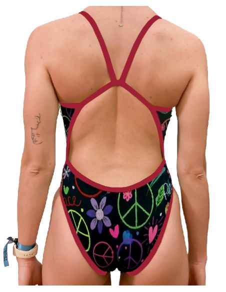 GIRL SWIMMING SUIT THIN STRAP DS PEACE