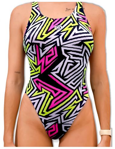 FRAU BADEANZUG SCHWIMMEN TA LINE PATTERN