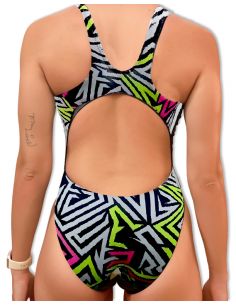 FRAU BADEANZUG SCHWIMMEN TA LINE PATTERN 2