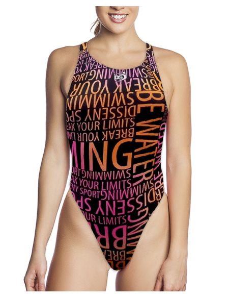 FRAU BADEANZUG SCHWIMMEN TA BROKEN