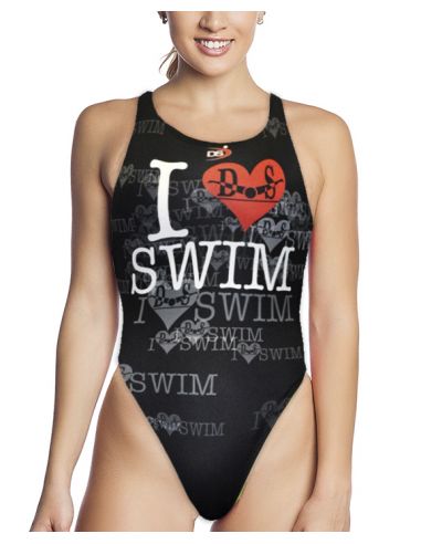 FRAU BADEANZUG SCHWIMMEN TA I LOVE SWIM
