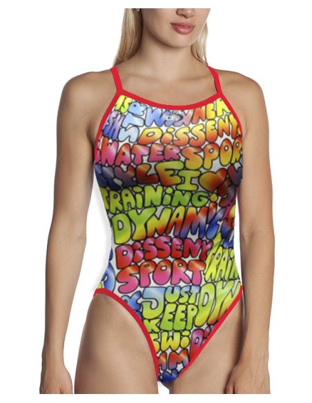 BAÑADOR NATACIÓN DS POWER- resistente al cloro, tira fina.