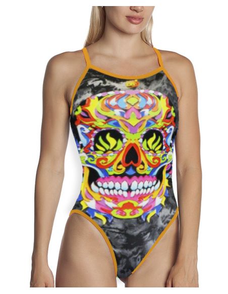 DS SKULL WOMAN SWIMSUIT THIN STRAP