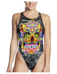 FRAU BADEANZUG SCHWIMMEN TA SKULL