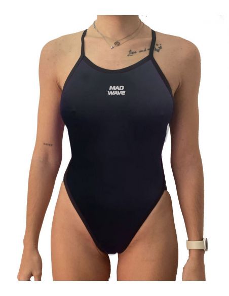 DAMEN BADEANZUG SCHWIMMEN TF BASIC SCHWARZ